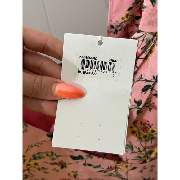 NEW Gal Meets Glam Sarah Sleeveless Midi Dress Pink Floral Garden Party Size 2‎ - Picture 7 of 11